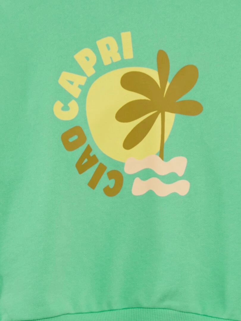 Sweat loose imprimé   Grafik Edition   Vert