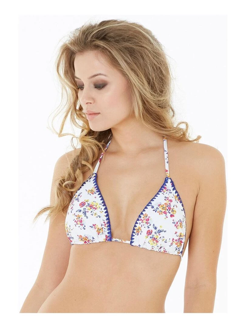 Haut de maillot triangle CALANQUE Brigitte Bardot Bain Blanc