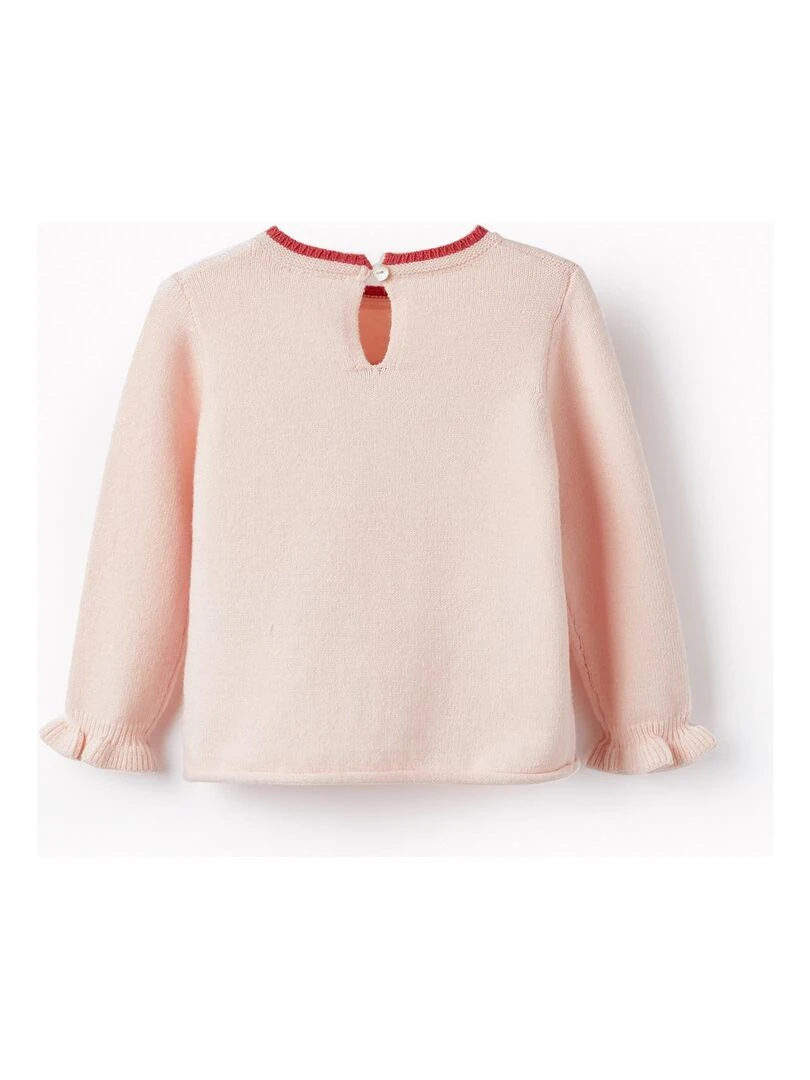 Pull en Maille pour Bébé Garçon 'Butterfly' SPRING BEGINS Rose clair