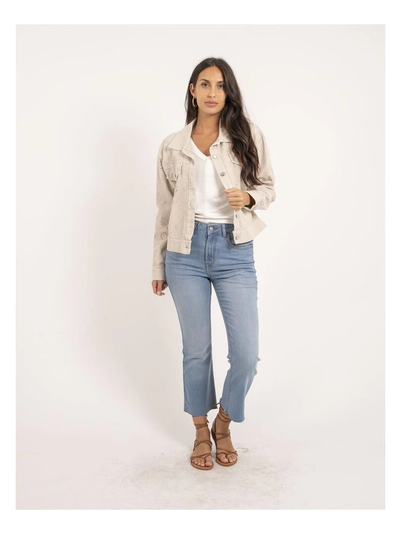 Veste broderies anglaises UKRINE   Beige