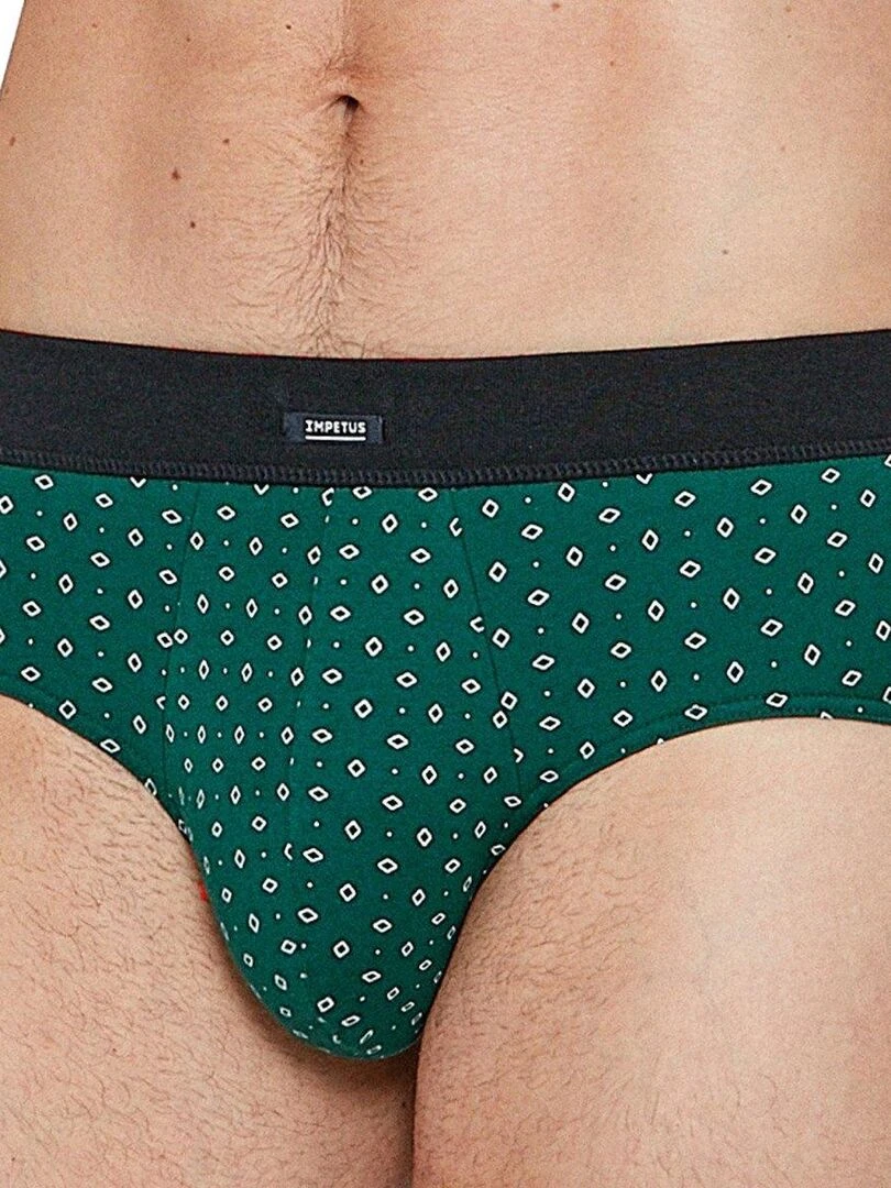 Pack 2 slips en coton Besar Vert
