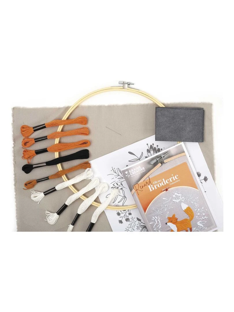 Kit broderie décorative renard   N/A