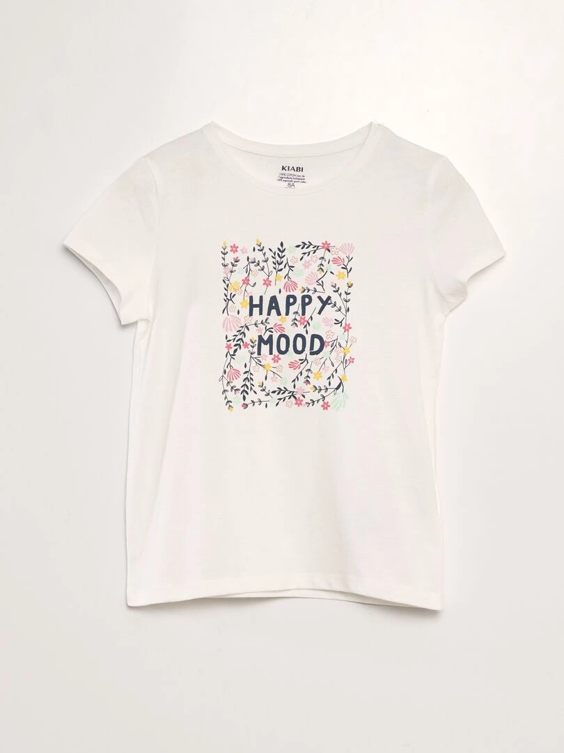 T shirt en maille jersey imprimé   ROSE