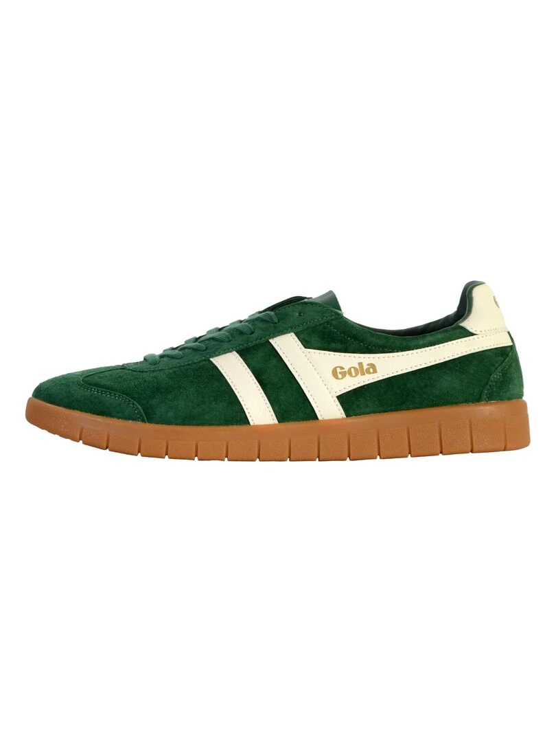 Basket Cuir Gola Hurricane Suede Vert