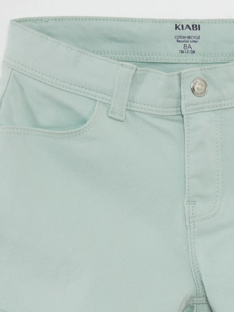 Short en twill   bleu