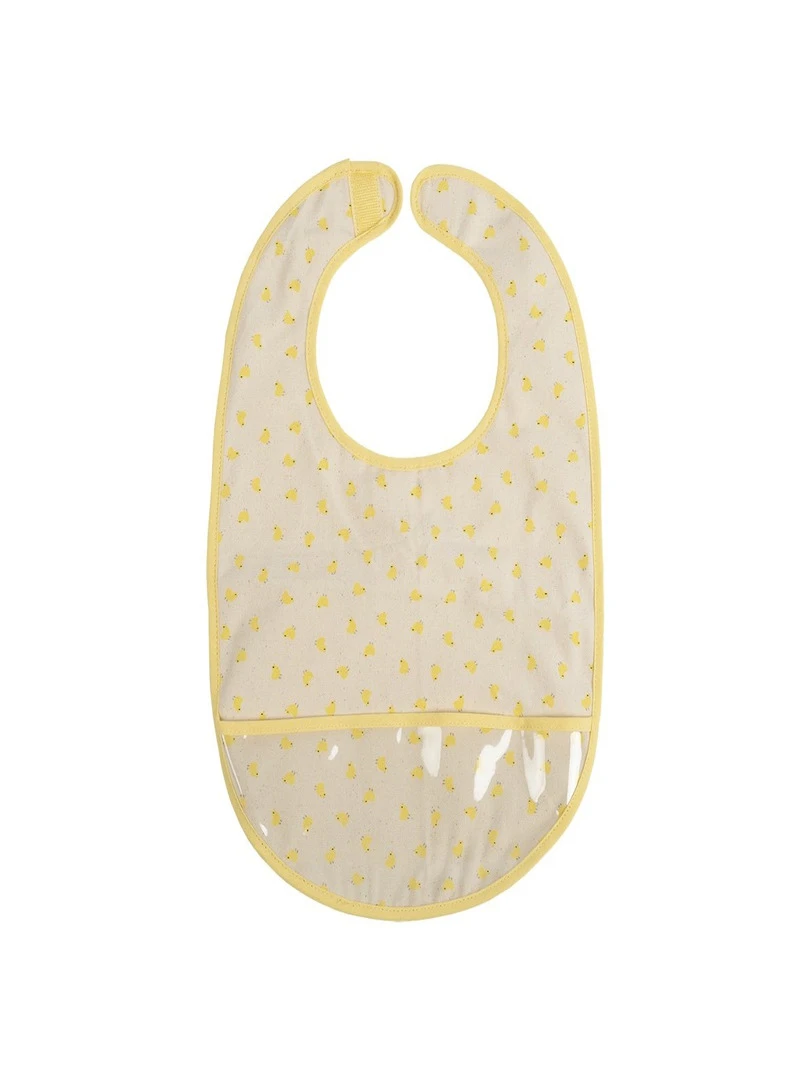 Bavoir À Poche En Coton Les Poussins Jaune