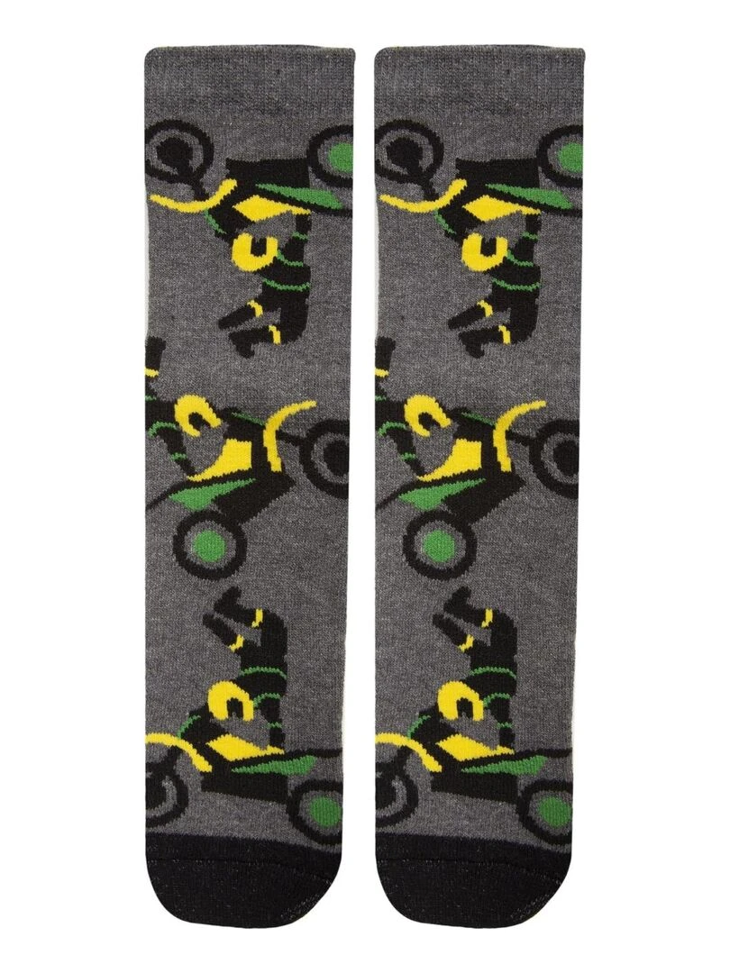 Chaussettes antidérapantes Enfant Moto 27/34 Gris