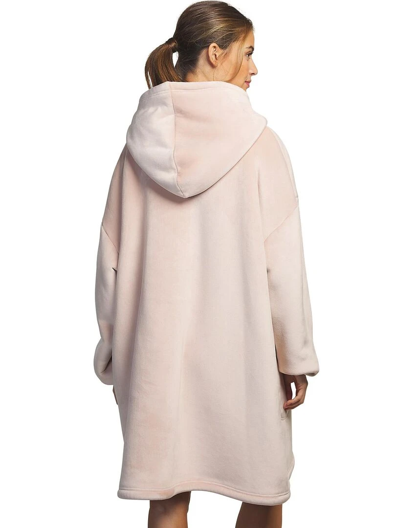Poncho d'intérieur à capuche Supersoft Rose