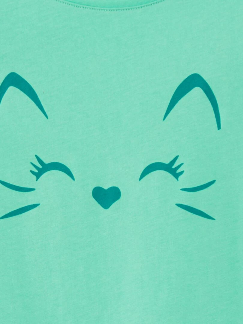 T shirt imprimé manches courtes Vert clair