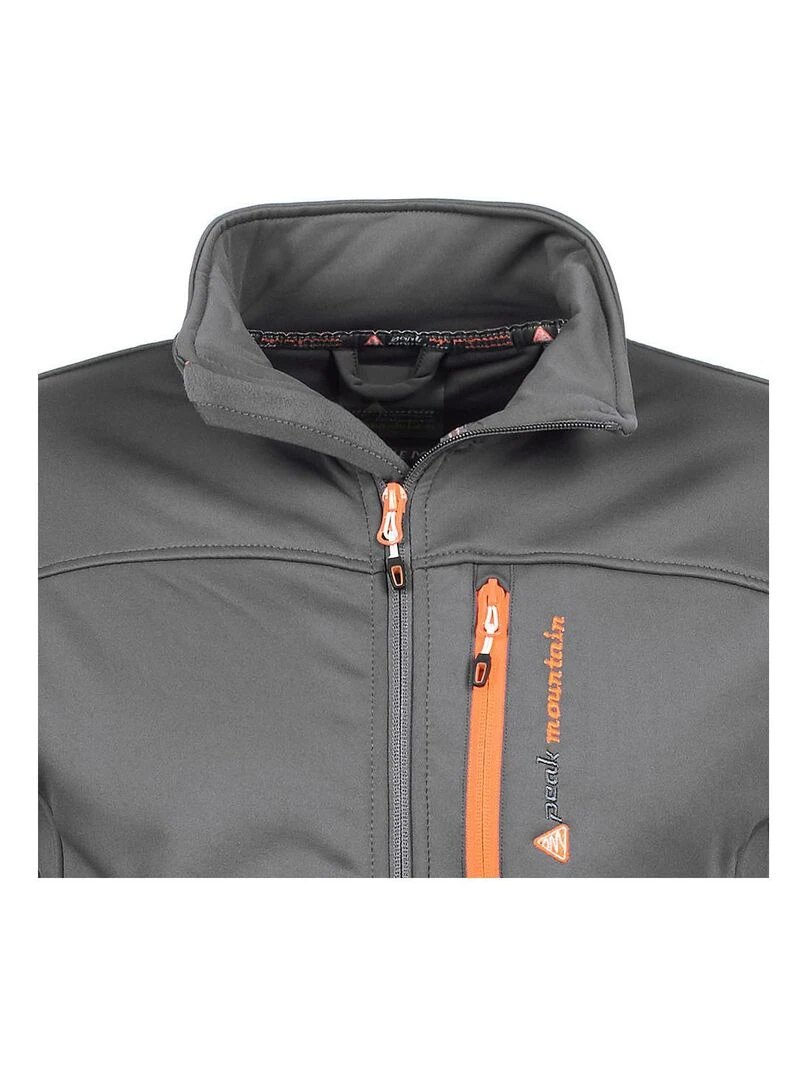 Blouson polar shell homme CANTON   PEAK MOUNTAIN   Gris