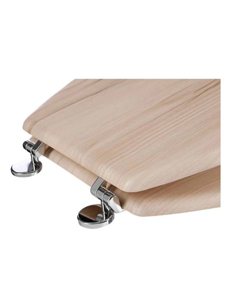 Abattant WC en bois clair Jaune