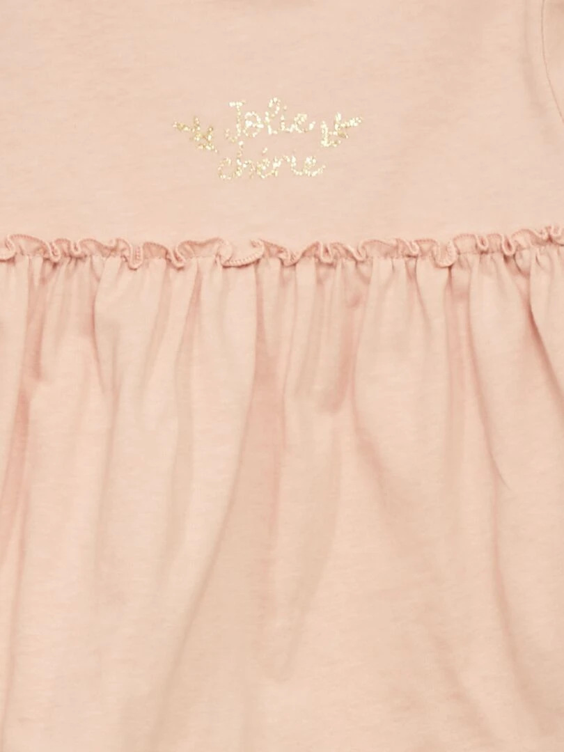 Ensemble t shirt + legging 2 pièces PINK MESS