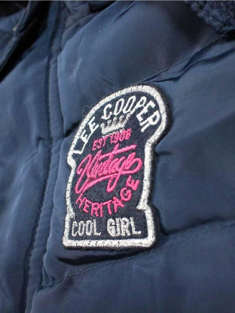 Lee Cooper Parka garçon imprimé logo Bleu marine
