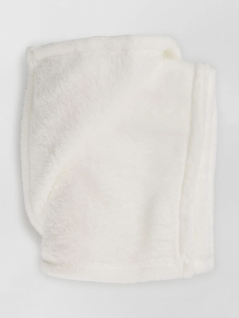 Plaid bébé polaire écru