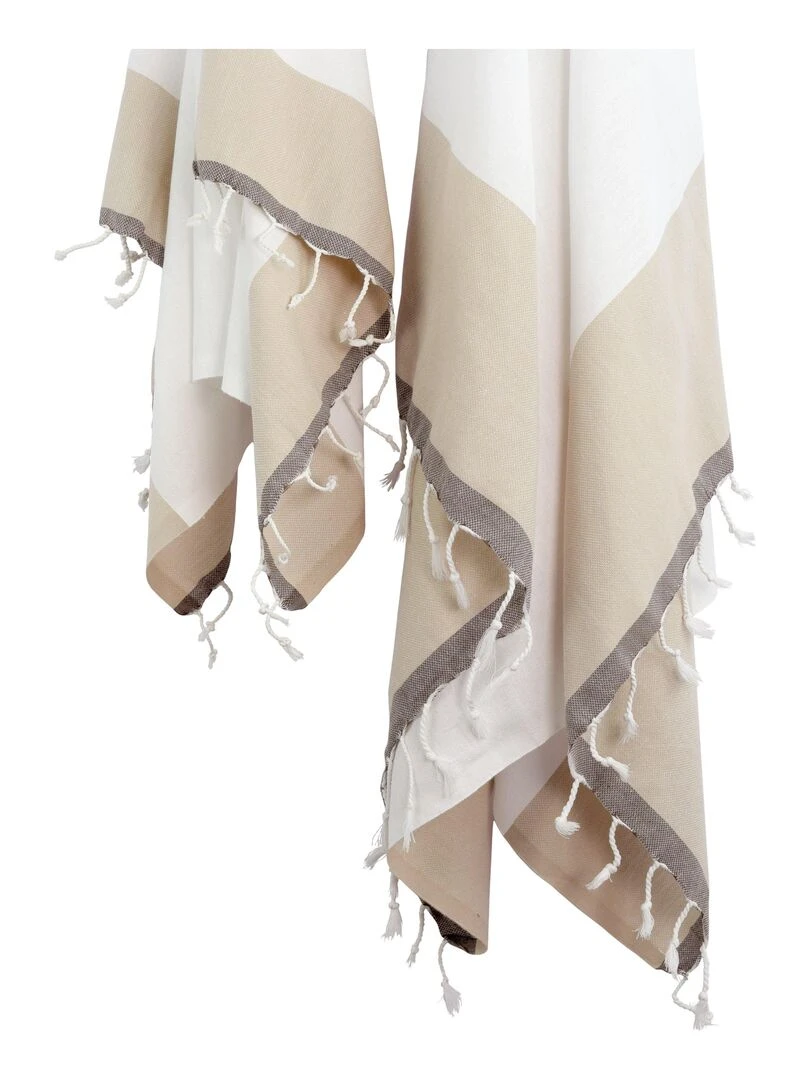 Serviette hammam Sunrise "Happyfriday" Blanc