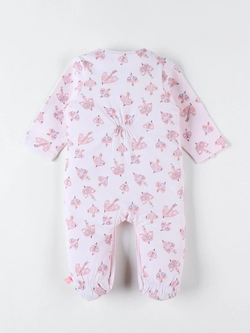 Pyjama 1 pièce imprimé oiseaux en jersey clair Noukie's Rose