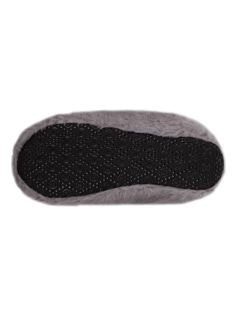 Chaussons Babouches Femme 3D Chat Gris   Gris Gris
