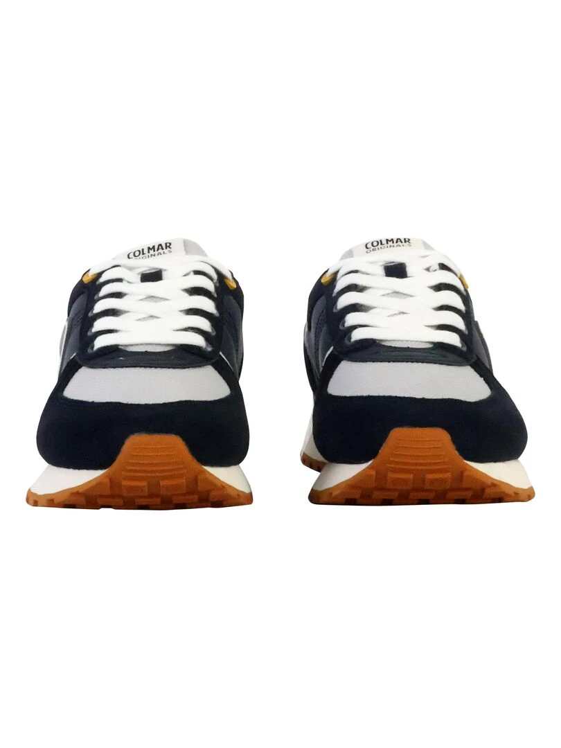 Basket Cuir Colmar Travis Block   Bleu