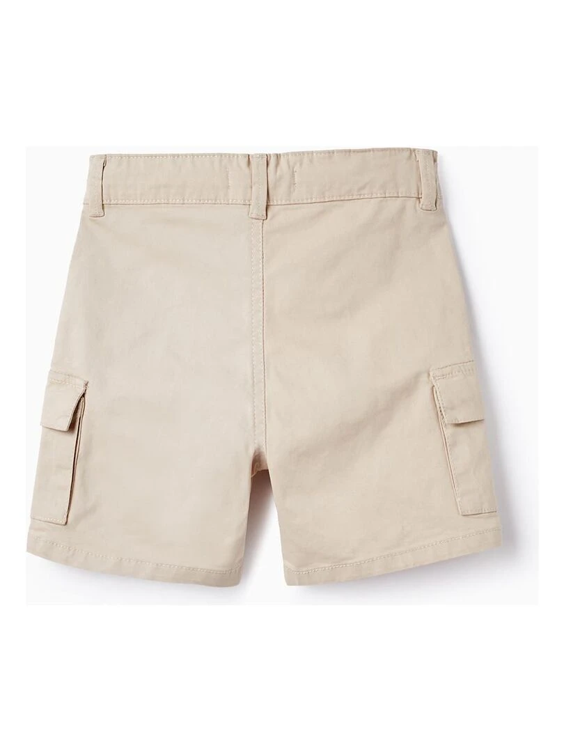 Short Cargo en Coton pour Bébé Garçon Beige clair