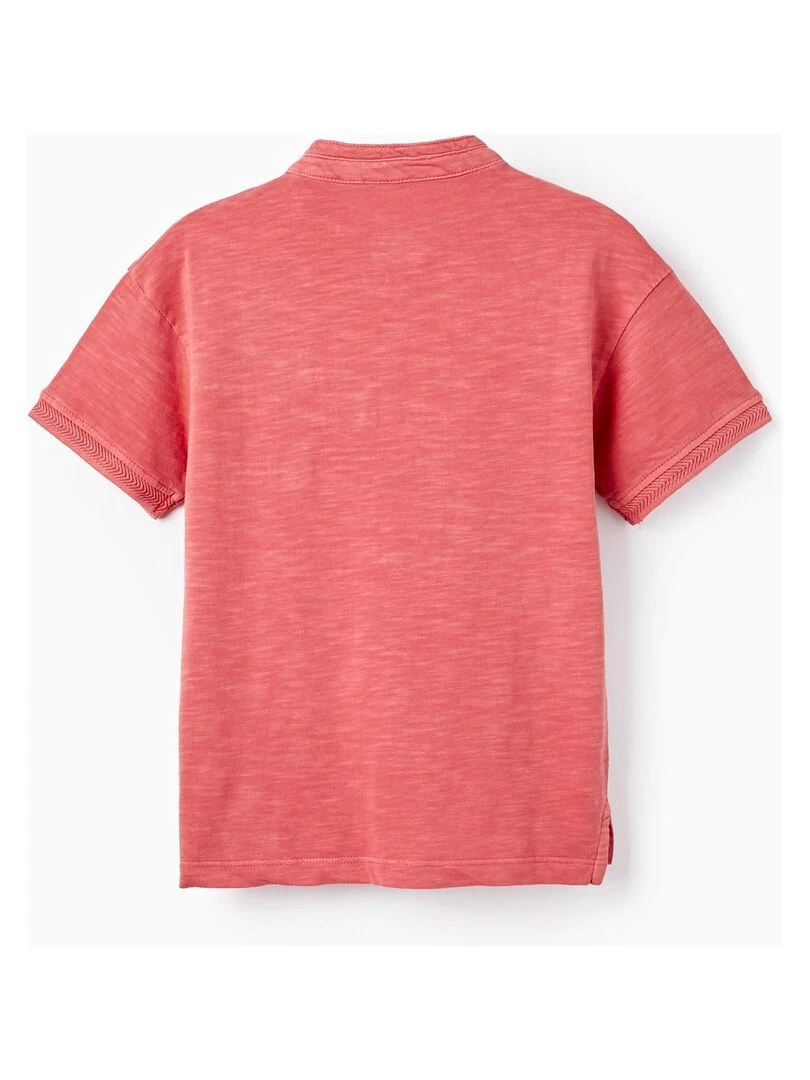 T Shirt Polo en Coton pour Garçon manches courtes Rose