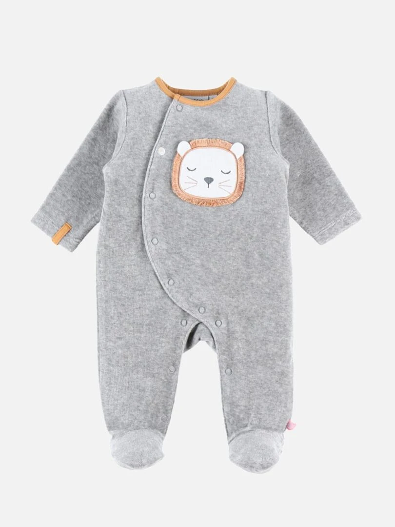 Pyjama 1 pièce Babou en velours Noukie's Gris