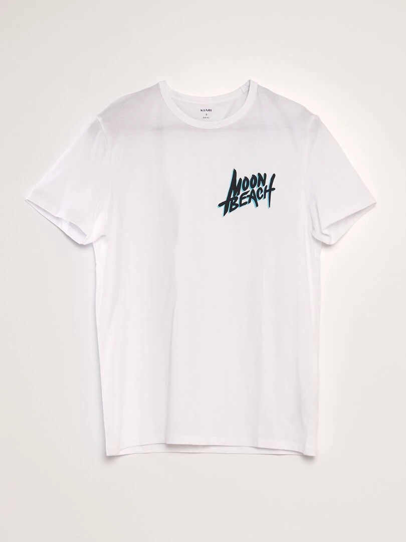 Ensemble pyjama t shirt + short   2 pièces   Blanc