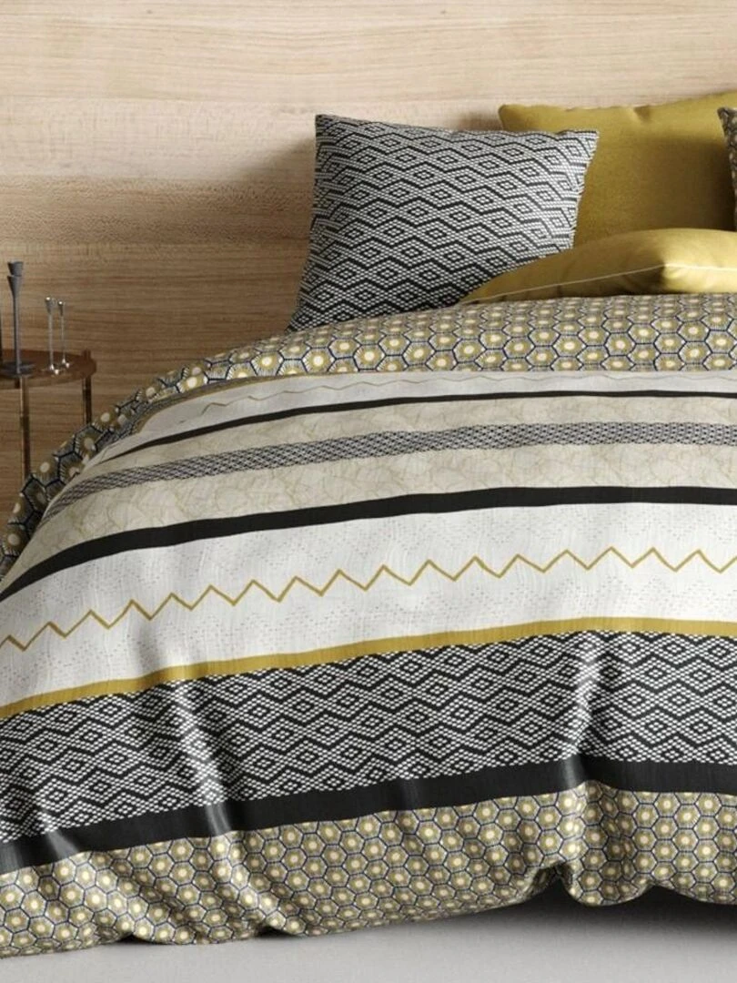 Housse de couette  Mezoa + taie(s) coton 57 fils   Jaune