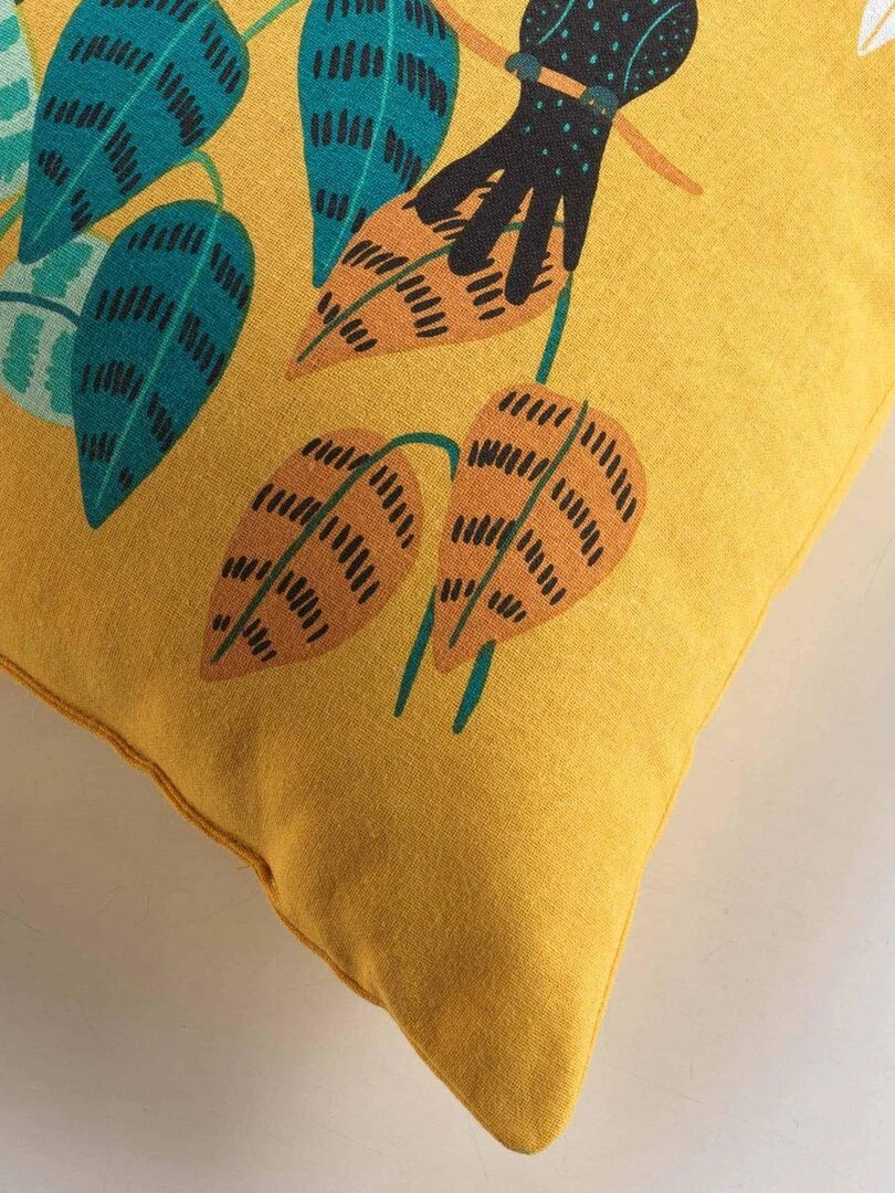 Coussin enfant esprit jungle   Jaune