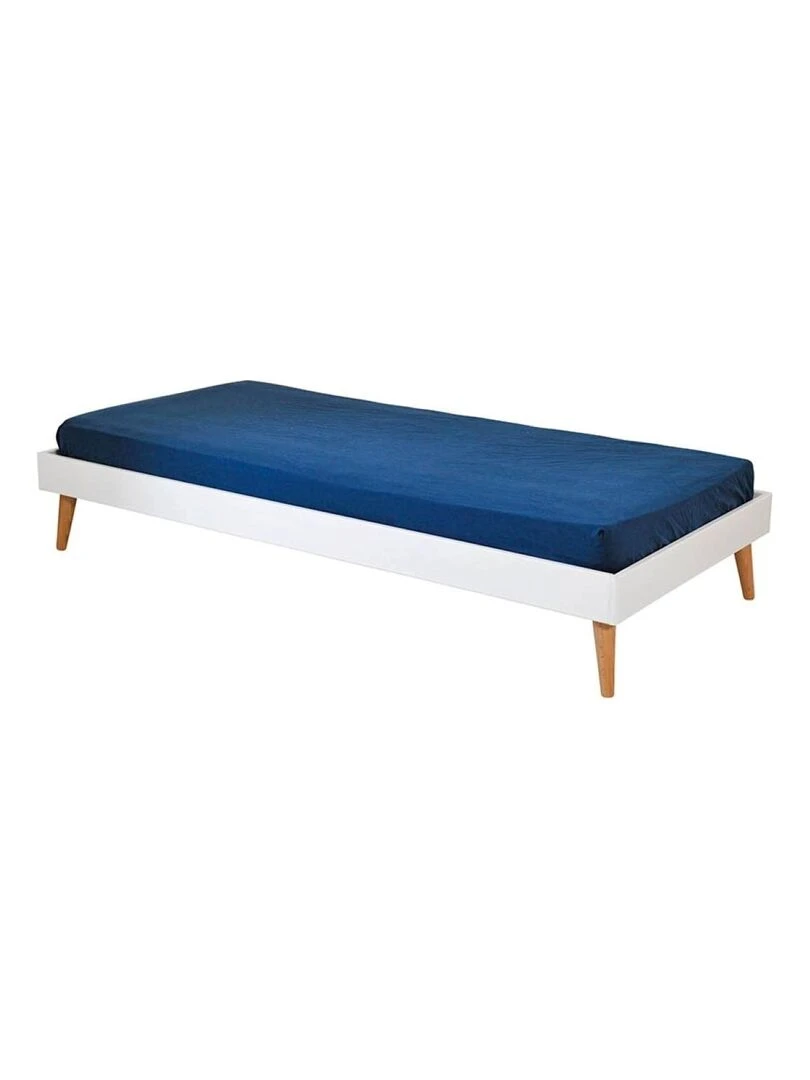 Pack lit avec pieds et matelas Doris AKITEN RETAIL Blanc Blanc