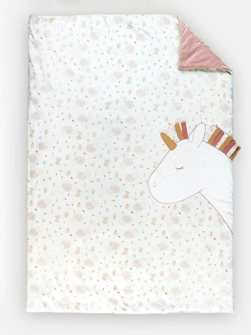 Couverture 100 x 140 cm L&J en Veloudoux Noukie's Rose