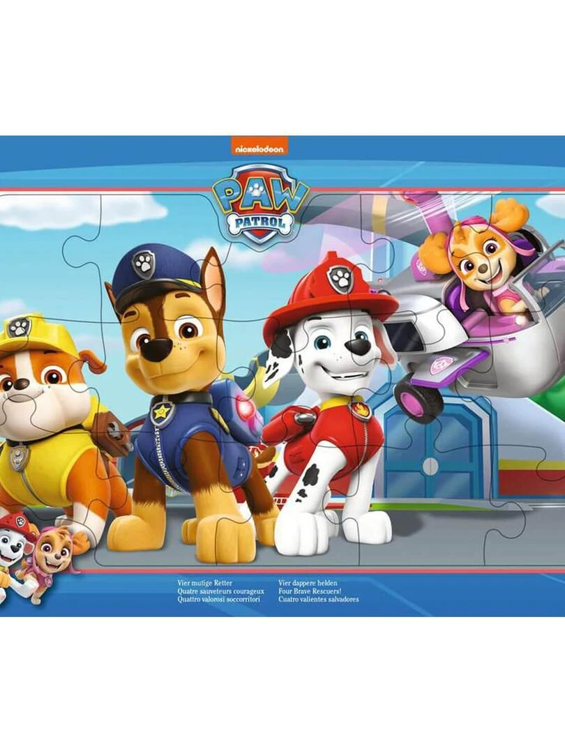 Puzzle cadre 15 pièces : Pat'Patrouille : Quatre sauveteurs courageux N/A