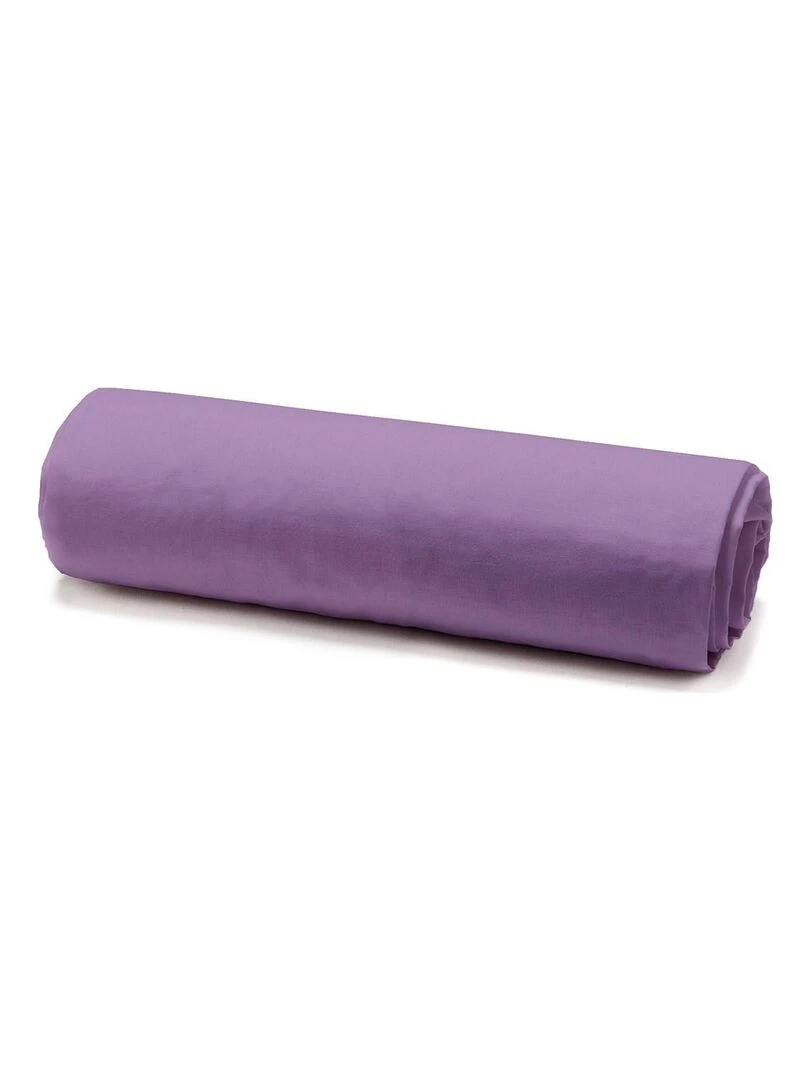 Drap Housse 2 personnes uni '57FILS' 'TODAY' Violet