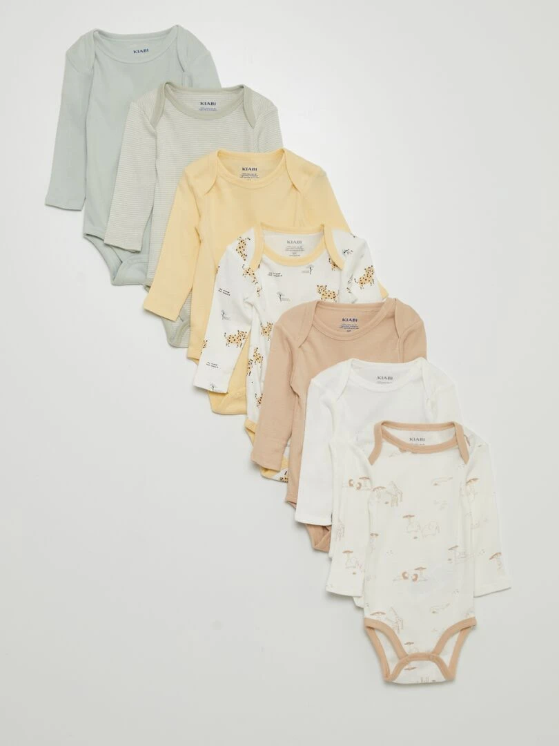 Lot de 7 bodies   BEIGE