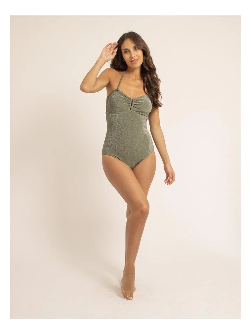 Maillot 1 pièce lurex GELISA   Kaki