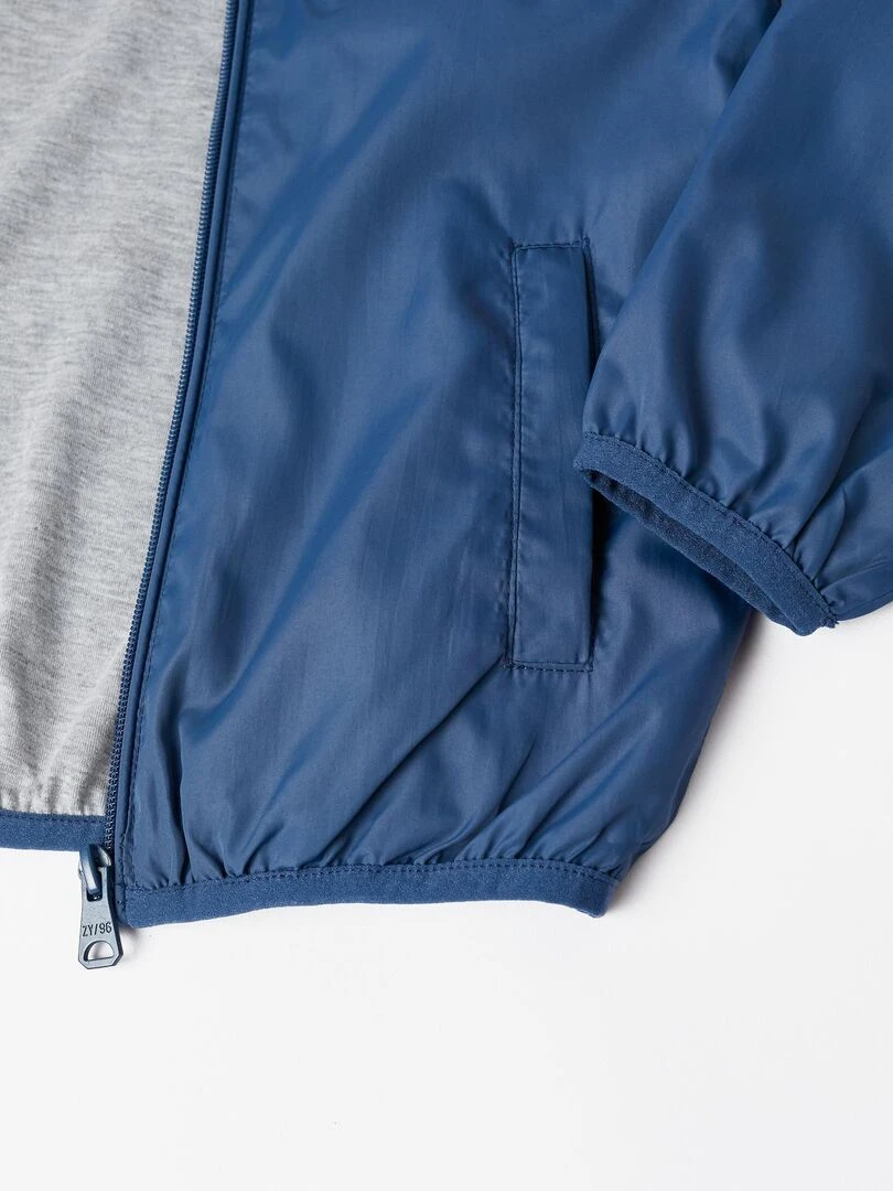 Manteau Coupe Vent avec Capuche pour Garçon  NATURE TAKEOVER   Bleu foncé