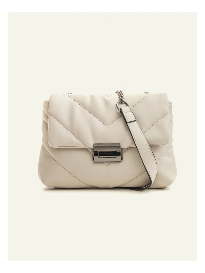 Petit sac similicuir bandoulière DL MIA Beige