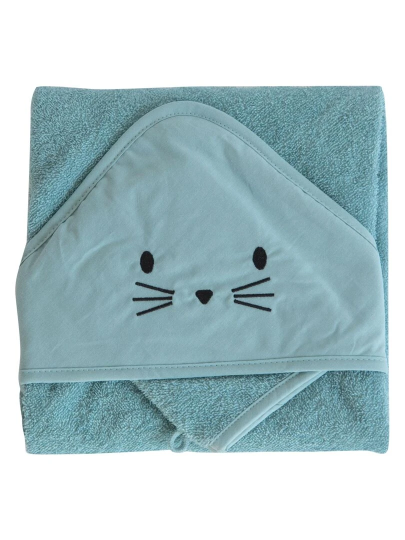 Coffret sortie de bain et gant rigolo Bleu