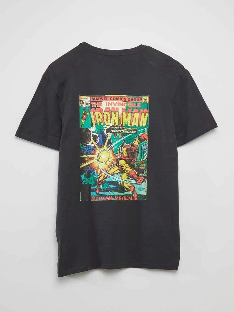 T shirt 'Marvel' 'Iron Man' à col rond Gris