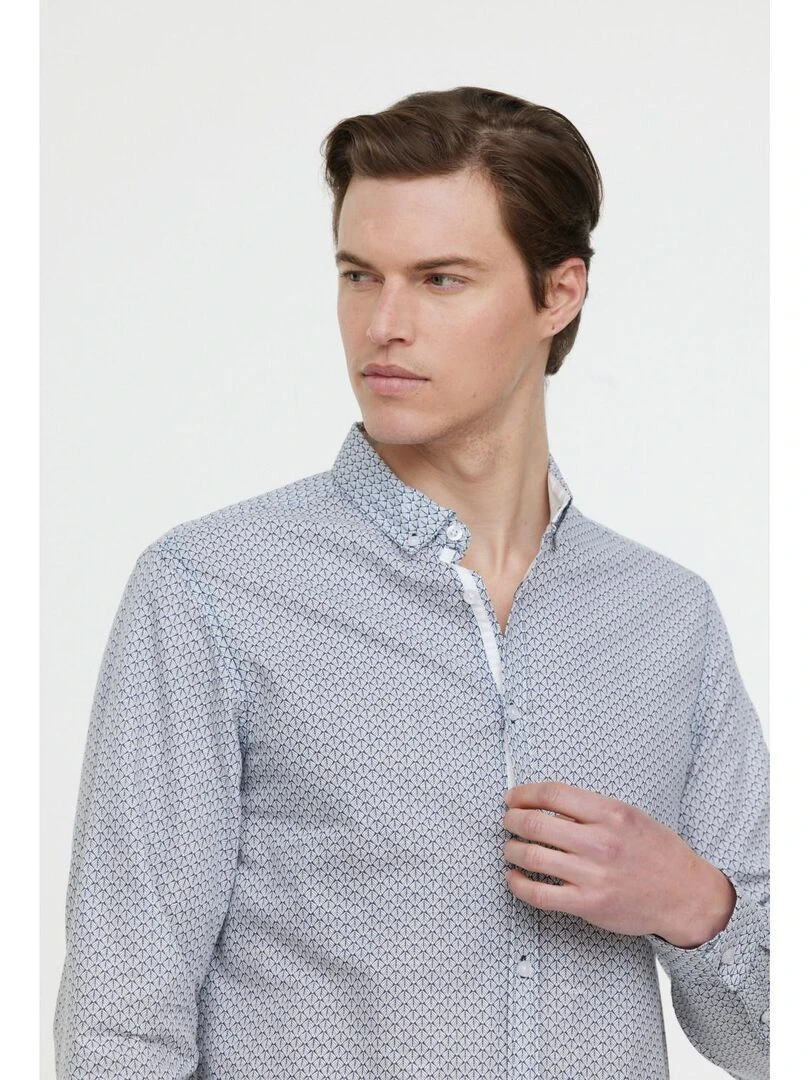 Lee Cooper   Chemise manches longues coton/lin regular DOLCE ML   Bleu marine