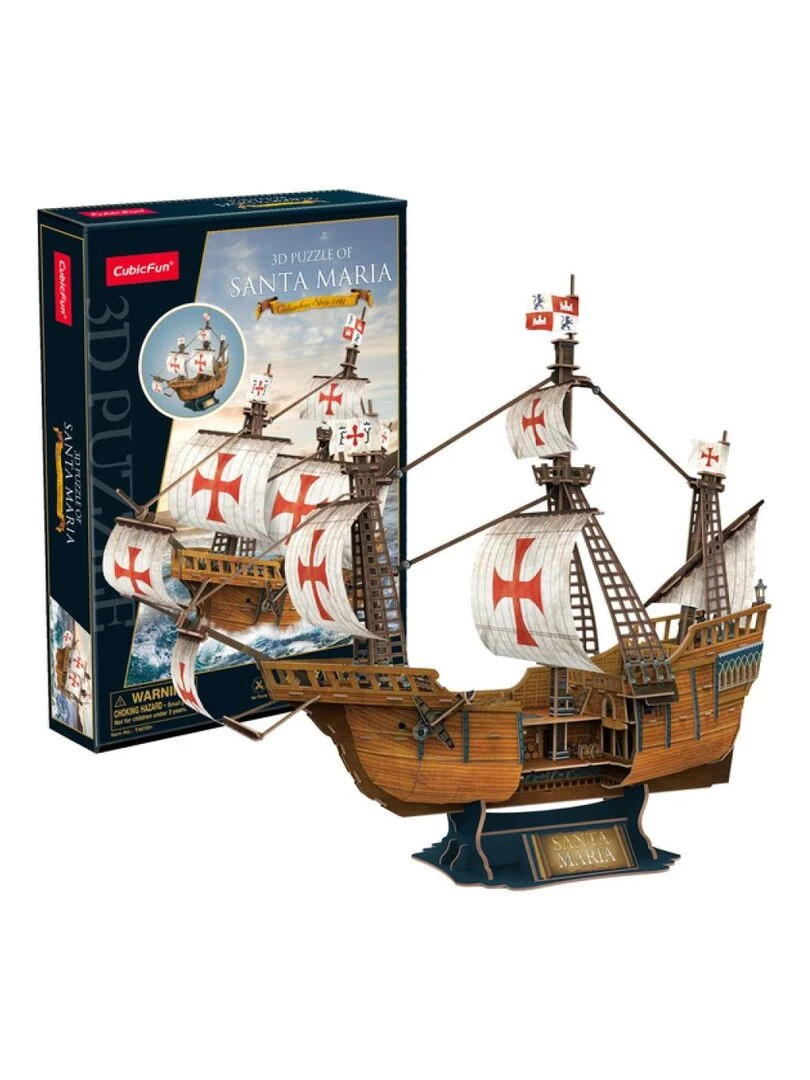 Puzzle santa maria 3d cubic fun N/A