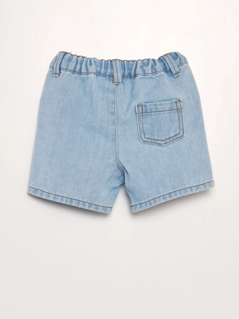 Ensemble t shirt + short en jean   2 pièces   Blanc