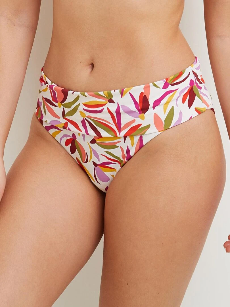Maillot de bain culotte maxi Maya RougeGorge Lingerie Blanc Multicolore