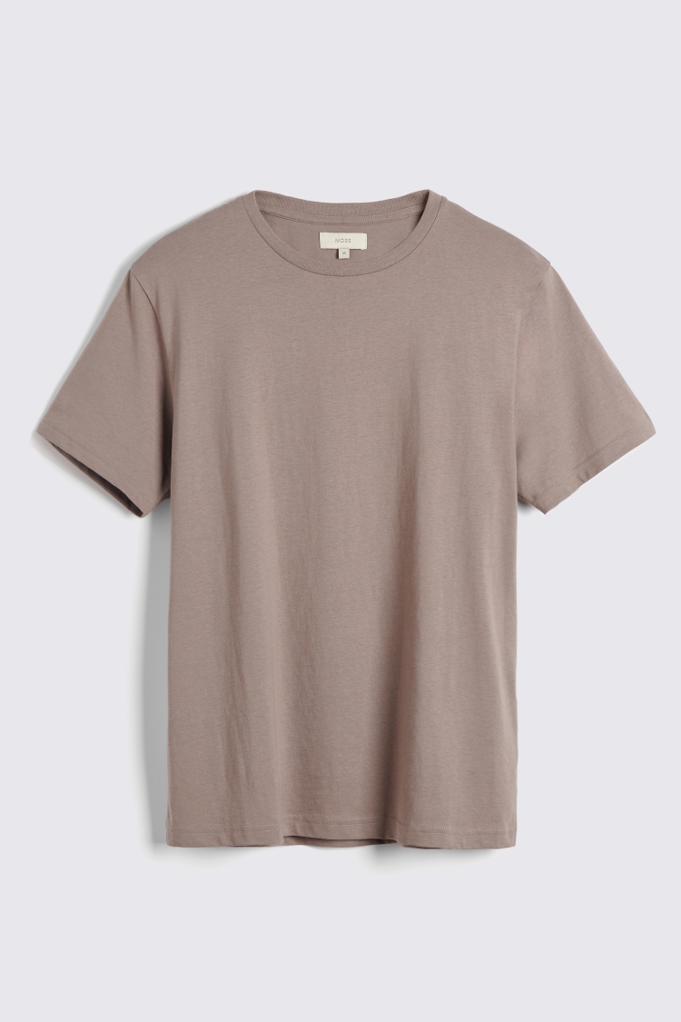 Dark Taupe Crew-Neck T-Shirt   Buy Online at Moss