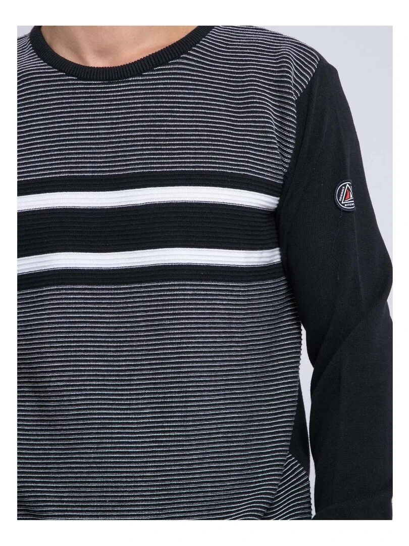 Pull col rond pur coton APAWA   Bleu marine