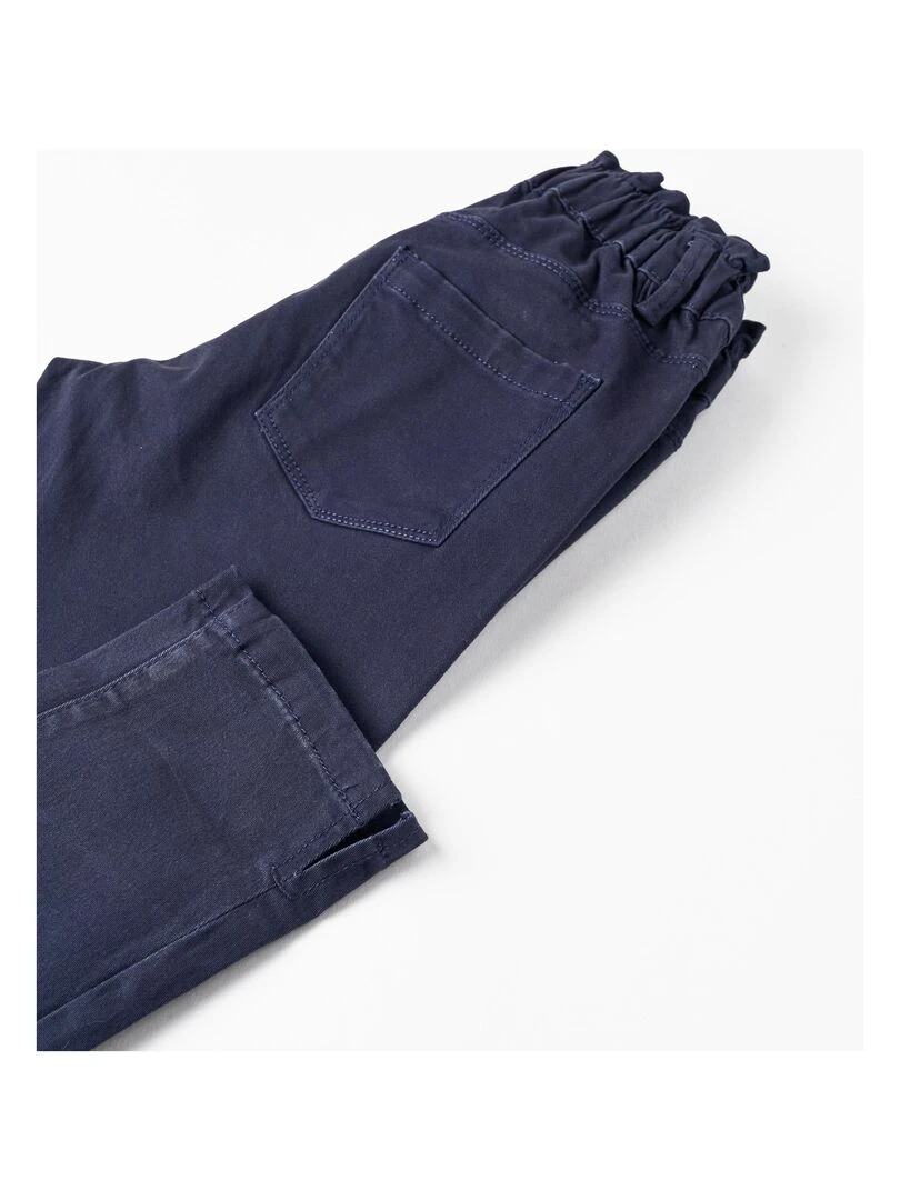 Pantalon Paperbag Pour Fille  SPRING BEGINS   Bleu foncé