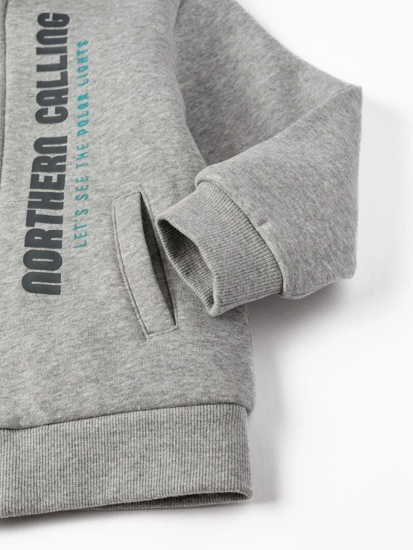 Manteau à capuche pour garçon   NORTHERN CALLING   Gris
