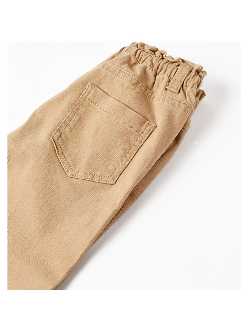 Pantalon de sport en sergé pour bébé fille  SICILIAN DAYS   Beige clair