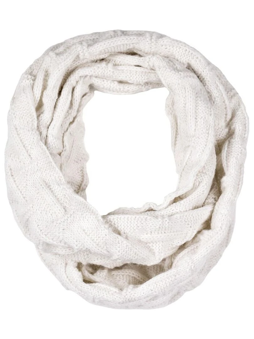 Ensemble Snood Bonnet Nora   Made in UE   Blanc