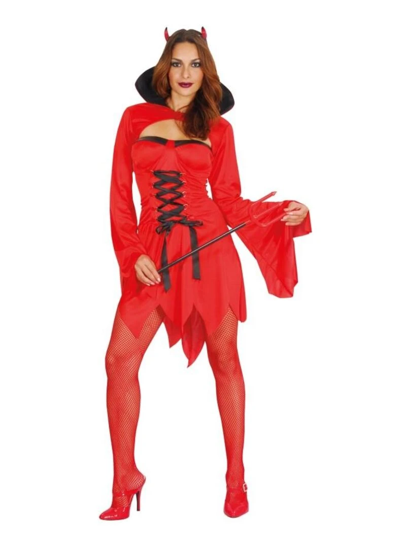 Déguisement Diablesse Luxe Halloween Femme Rouge