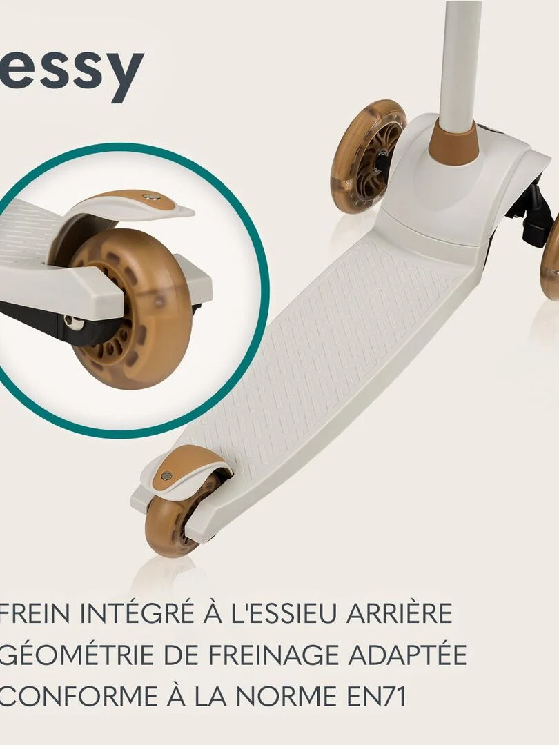 LIONELO Jessy   Trottinette d'Équilibre   3 Roues   Hauteur réglable   LED Roulement   Rose